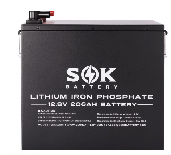 SOK 12 Volt 206 Amp Hour LiFePO4 Battery